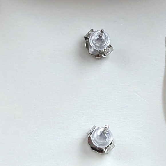 Mia Sarine Freshwater Pearl Cubic Zirconia Sterling Silver Stud Earrings NWT - Picture 4 of 14